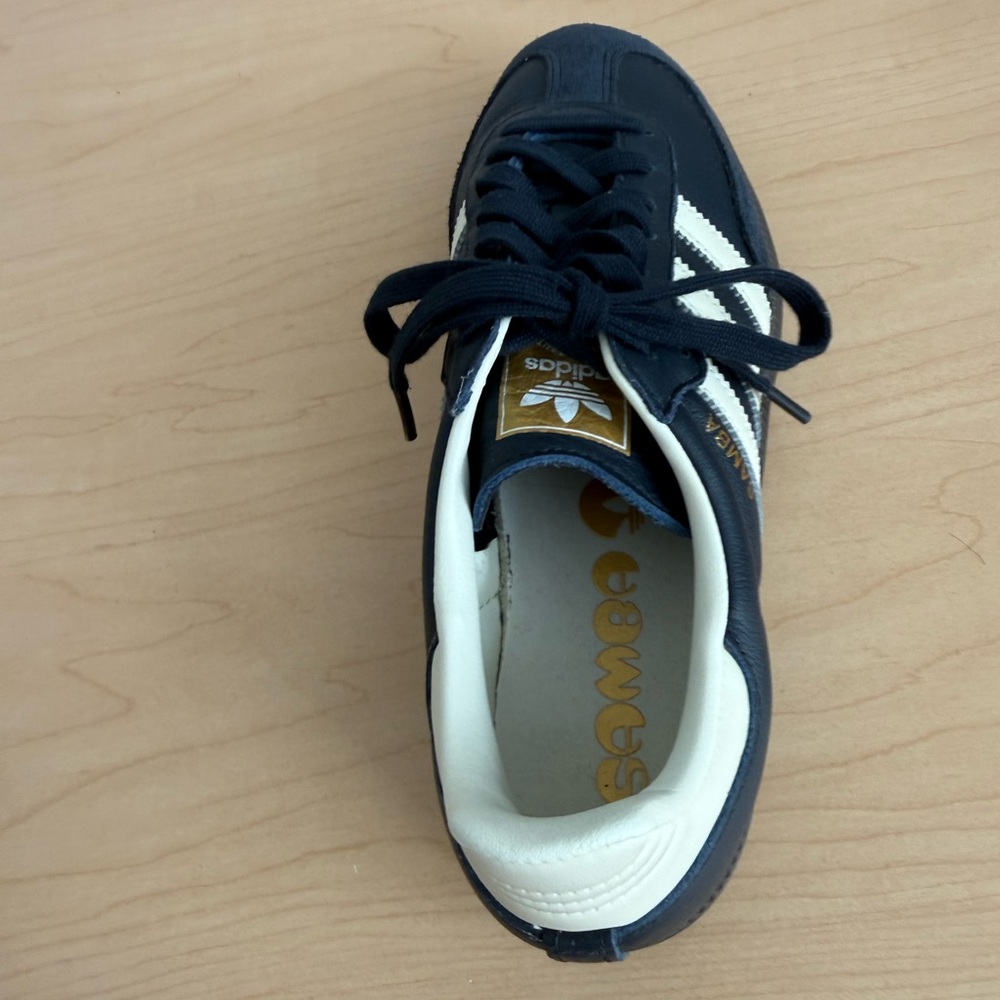 Adidas Samba Navy Blue and Cream Shoes- Men’s 7 - Picture 11 of 12
